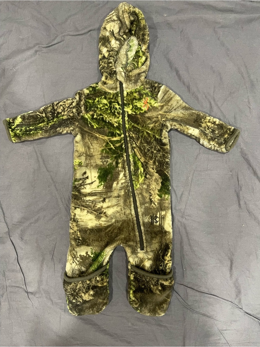 Camouflage Baby Onesie with Hood